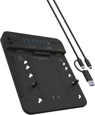 ICY BOX Priključna stanica IB-2913MCL-C31, HDD/SSD, USB 3.2, kloniranje, SATA 2.5/3.5" i M.2 NVMe, USB-C i USB-A